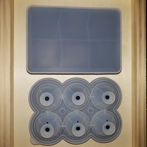 Square Cube & Sphere Silicone Ice Mold Set